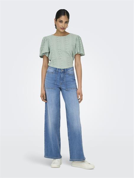 ONLRIVERSIDE S/S FLAIRED TOP NOOS JRS jadeite