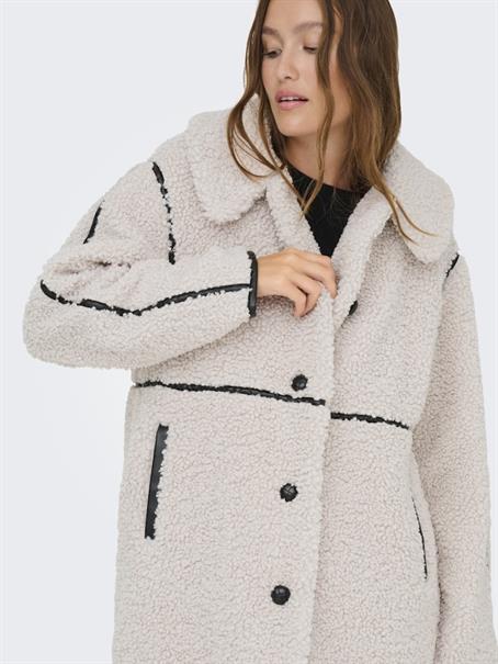 ONLRUBI SHEARLING COAT CS OTW pumice stone