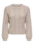 ONLRUBINA LIFE LS CABLE O-NECK KNT NOOS mocha meringue