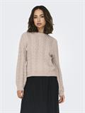 ONLRUBINA LIFE LS CABLE O-NECK KNT NOOS mocha meringue