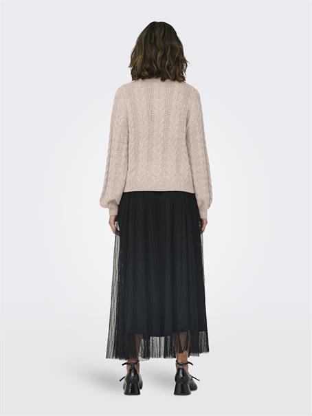 ONLRUBINA LIFE LS CABLE O-NECK KNT NOOS mocha meringue