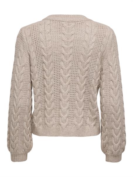 ONLRUBINA LIFE LS CABLE O-NECK KNT NOOS mocha meringue