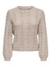 ONLRUBINA LIFE LS CABLE O-NECK KNT NOOS mocha meringue
