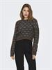 ONLRUBY L/S STRUCTURE PULLOVER BF KNT hot fudge
