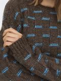 ONLRUBY L/S STRUCTURE PULLOVER BF KNT hot fudge