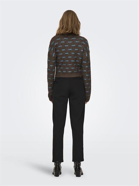 ONLRUBY L/S STRUCTURE PULLOVER BF KNT hot fudge