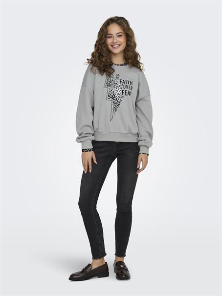 ONLRUNA L/S O-NECK BOX CC SWT ultimate grey
