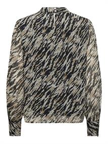 ONLSABBIE LIFE L/S HIGHNECK TOP WVN CS aqua gray