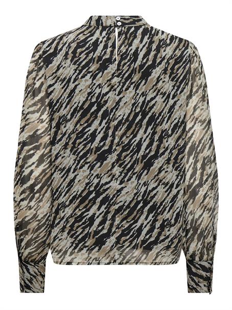 ONLSABBIE LIFE L/S HIGHNECK TOP WVN CS aqua gray