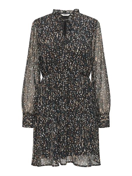ONLSABBIE LIFE L/S STRING DRESS WVN CS black