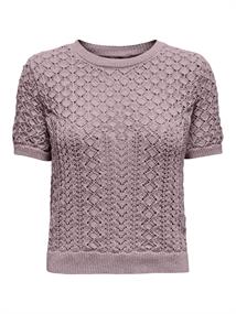 ONLSAGA LIFE SS O-NECK CC KNT violet ice