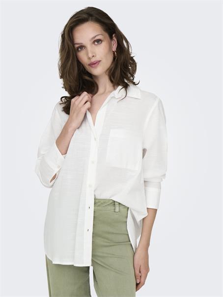 ONLSALINA L/S SHIRT WVN NOOS cloud dancer