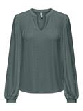 ONLSANDRA L/S SPLIT TOP CS JRS balsam green