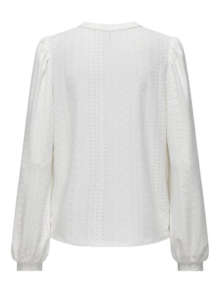 ONLSANDRA L/S SPLIT TOP CS JRS cloud dancer