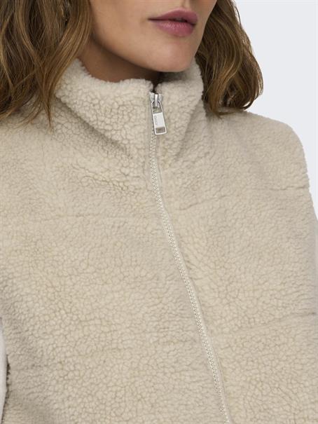 ONLSANDRA LIFETEDDY WAISTCOAT ZIP CS OTW pumice stone