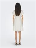 ONLSANDRA S/S V-NECK DRESS JRS cloud dancer