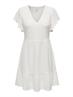 ONLSANDRA S/S V-NECK DRESS JRS cloud dancer