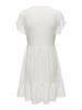 ONLSANDRA S/S V-NECK DRESS JRS NOOS cloud dancer