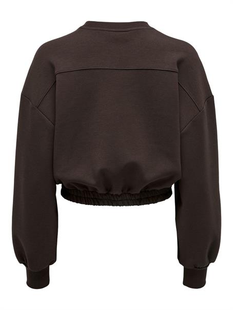 ONLSCARLETT L/S CROPPED O-NECK SWT hot fudge