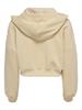 ONLSCARLETT L/S SATEEN MIX ZIP HOOD SWT irish cream
