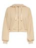 ONLSCARLETT L/S SATEEN MIX ZIP HOOD SWT irish cream