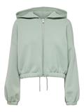 ONLSCARLETT L/S ZIP HOOD SWT NOOS lily pad