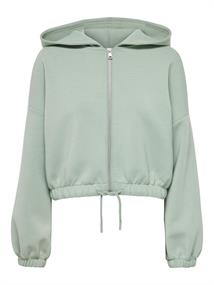 ONLSCARLETT L/S ZIP HOOD SWT NOOS lily pad