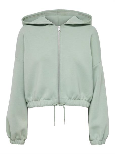 ONLSCARLETT L/S ZIP HOOD SWT NOOS lily pad