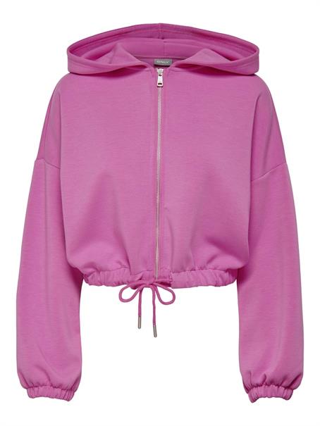 ONLSCARLETT L/S ZIP HOOD SWT NOOS super pink