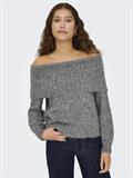 ONLSHINE LS OFF SHOULDER CC KNT medium grey melange