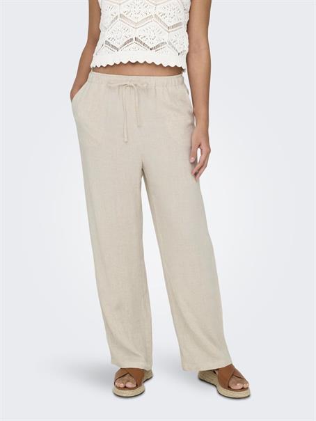 ONLSIESTA MW PULL-UP LINEN BL PNT NOOS moonbeam