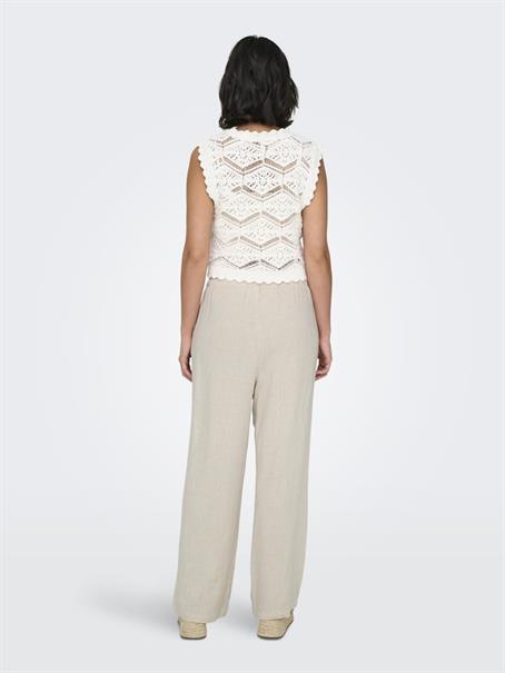 ONLSIESTA MW PULL-UP LINEN BL PNT NOOS moonbeam