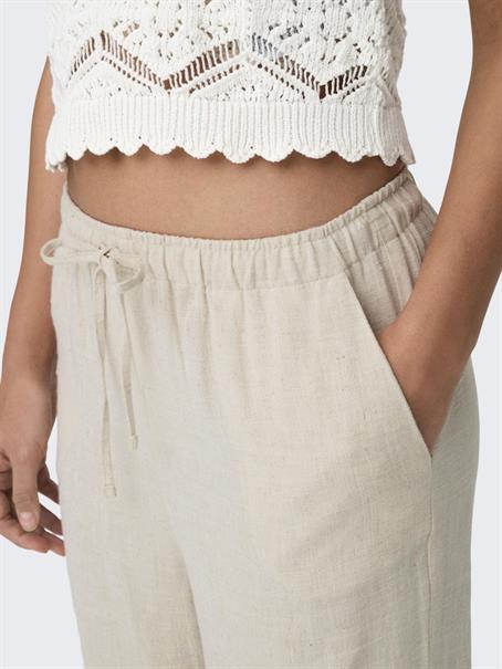 ONLSIESTA MW PULL-UP LINEN BL PNT NOOS moonbeam