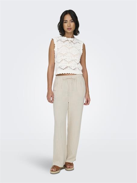 ONLSIESTA MW PULL-UP LINEN BL PNT NOOS moonbeam