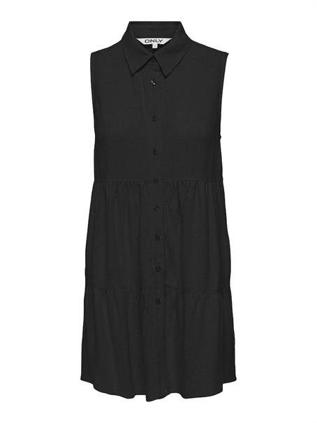 ONLSIESTA S/L LINEN BL SHIRT DRESS PNT black