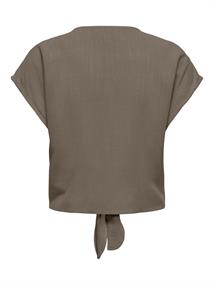 ONLSIESTA SS KNOT LIN BL SHIRT PNT NOOS walnut