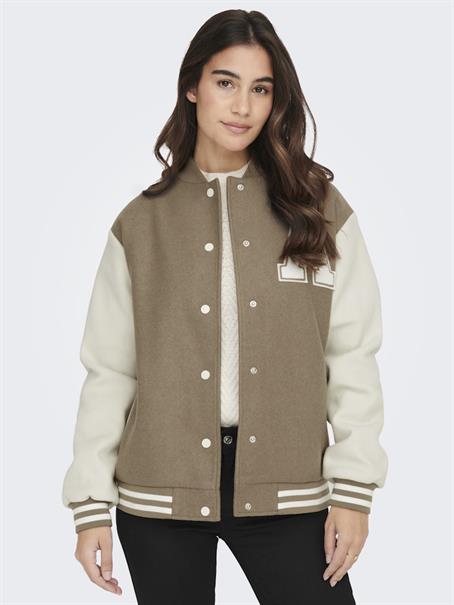 ONLSILJA LIFE BOMBER JACKET CC OTW simply taupe