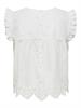 ONLSILLA LIFE S/L FRILL TOP WVN NOOS cloud dancer