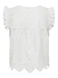 ONLSILLA LIFE S/L FRILL TOP WVN NOOS cloud dancer
