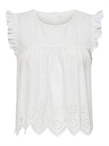 ONLSILLA LIFE S/L FRILL TOP WVN NOOS cloud dancer