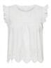 ONLSILLA LIFE S/L FRILL TOP WVN NOOS cloud dancer