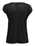 ONLSILVERY S/S V NECK LUREX TOP JRS NOOS black1
