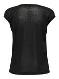 ONLSILVERY S/S V NECK LUREX TOP JRS NOOS black1