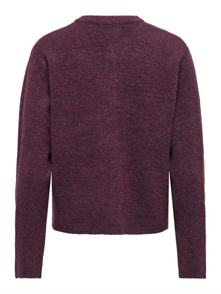 ONLSIMONI L/S O-NECK CARDIGAN KNT NOOS mauve wine
