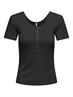 ONLSIMPLE LIFE S/S BUTTON TOP BOX JRS black