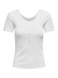 ONLSIMPLE LIFE S/S BUTTON TOP BOX JRS cloud dancer