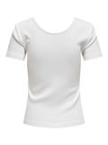 ONLSIMPLE LIFE S/S BUTTON TOP BOX JRS cloud dancer