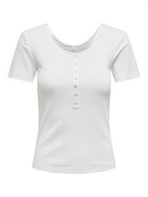 ONLSIMPLE LIFE S/S BUTTON TOP BOX JRS cloud dancer