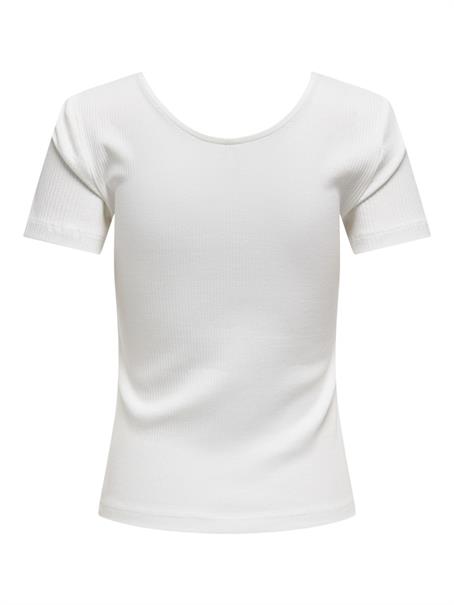 ONLSIMPLE LIFE S/S BUTTON TOP BOX JRS cloud dancer