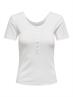 ONLSIMPLE LIFE S/S BUTTON TOP BOX JRS cloud dancer